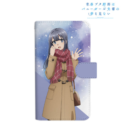 『青春ブタ野郎はバニーガール先輩の夢を見ない』描き下ろしイラスト 牧之原翔子 冬服ver. 手帳型スマホケース